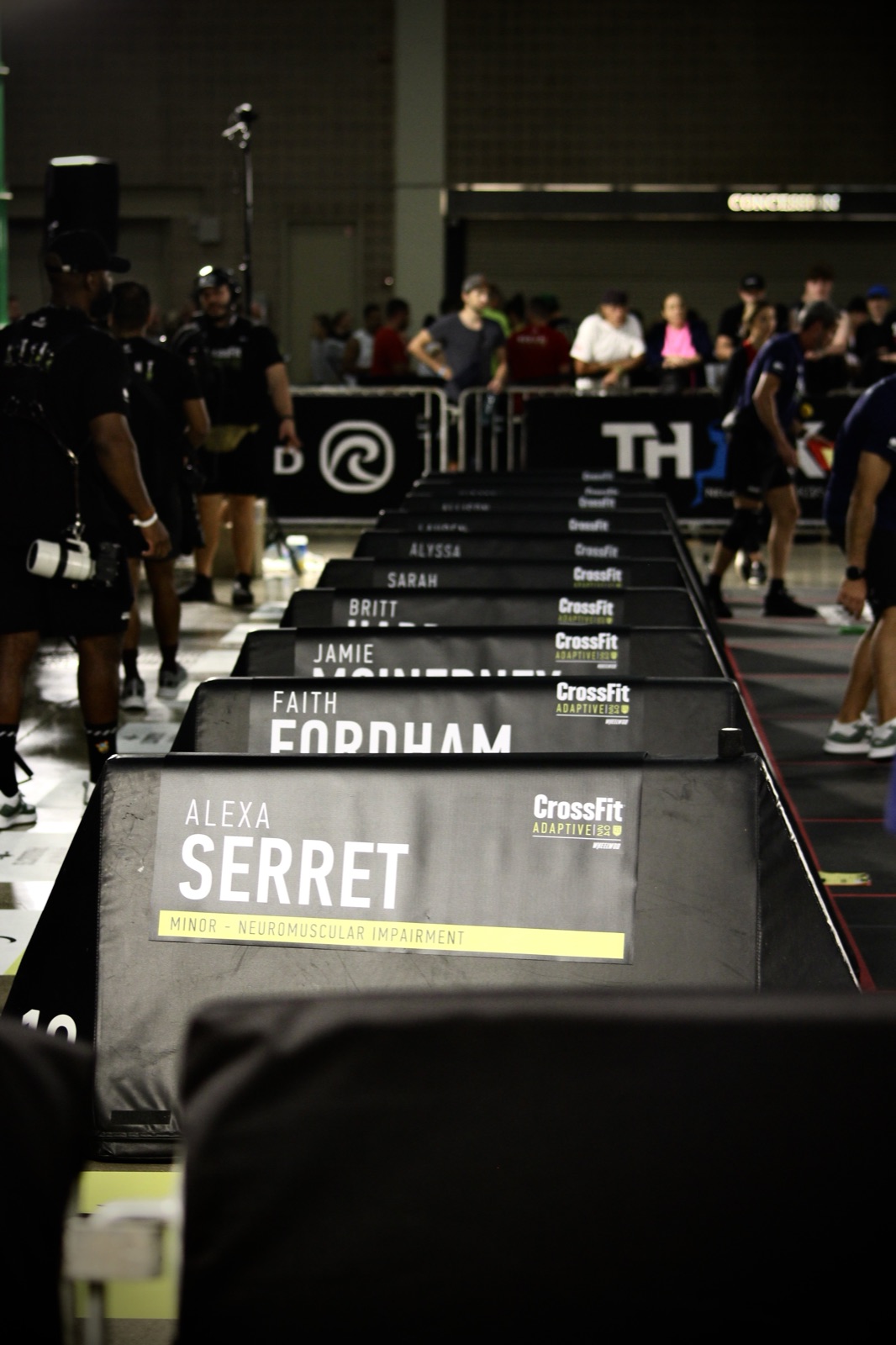 Alexa Serret's name on the competition lane